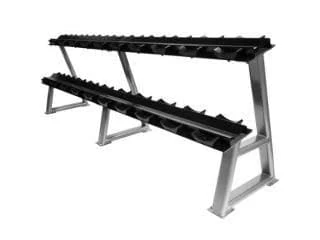 SPECIAL! 10-40kg Commercial Rubber Round Dumbbell Set + 2-Tiers Dumbbell Rack 3 SPECIAL! 10-40kg Commercial Rubber Round Dumbbell Set + 2-Tiers Dumbbell Rack - Image 3