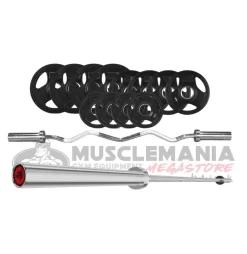 SPECIAL: 150Kg Rubber Olympic Weight/Bars Package