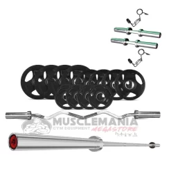 SPECIAL: 200Kg Rubber Olympic Weight/Bars/Dumbbells Package