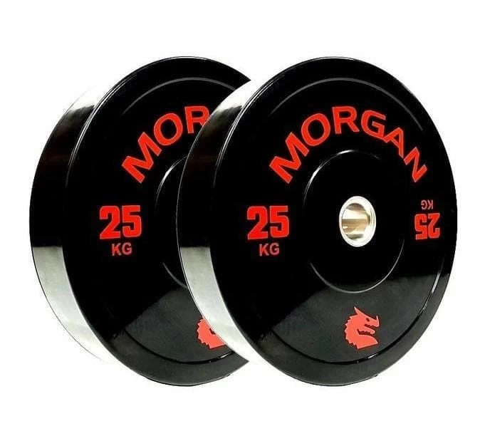 ON SALE: Morgan 25kg Olympic Bumper Plates (PAIR) 1 ON SALE: Morgan 25kg Olympic Bumper Plates (PAIR)