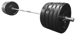 Bodyworx Premium Grade Black Bumper Set With Barbell & Collars Package Deal!