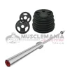 SPECIAL: 50Kg Rubber Olympic Weight/Bar Package