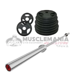 SPECIAL: 100Kg Rubber Olympic Weight/Bar Package