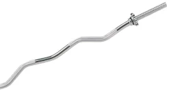 Chromed Spinlock Curl Bar (25mm) With Collars