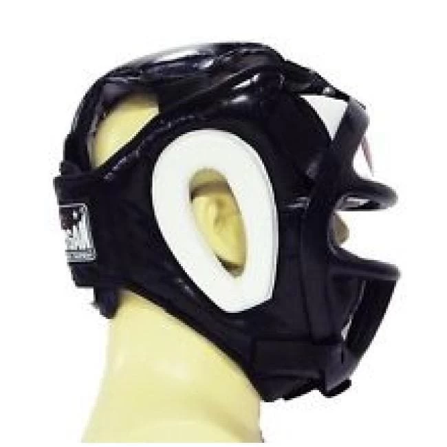 Morgan Leather Head Guard With ABX Plastic Removable Grill 2 Morgan Leather Head Guard With ABX Plastic Removable Grill - Image 2