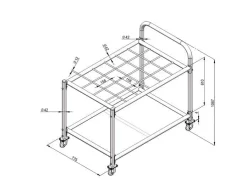 MORGAN FOAM ROLLER & EXERCISE MAT CART 10 MORGAN FOAM ROLLER & EXERCISE MAT CART -Fitness Equipment Store CF FRR 2 4