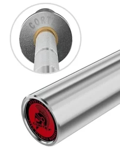 SPARTAN100 7FT 20KG OLYMPIC BARBELL (CHROME) WITH SPRING COLLARS -Fitness Equipment Store CXBB SPTN100 LC Fitandfinish