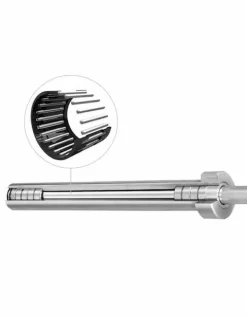 SPARTAN100 7FT 20KG OLYMPIC BARBELL (CHROME) WITH SPRING COLLARS -Fitness Equipment Store CXBB NeedleBearings