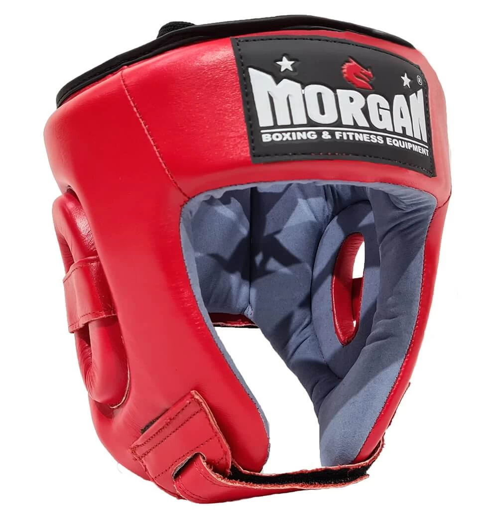 Morgan Platinum Open Face Leather Head Guard 1 Morgan Platinum Open Face Leather Head Guard