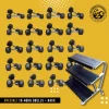 10-40kg "Class A" Rubber Hexagonal Dumbbell Set With Morgan 3-Tier Dumbbell Rack (FULL SET Of 13 Pairs)