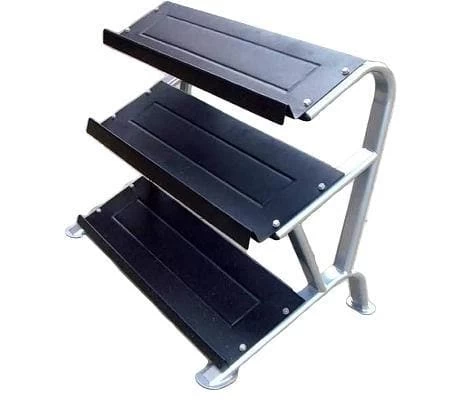 MORGAN ELITE 3 TIER RUBBER HEX DUMBBELL RACK 1 MORGAN ELITE 3 TIER RUBBER HEX DUMBBELL RACK
