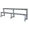 Commercial 2-Layer Dumbbell Rack With Saddle For Round Dumbbells