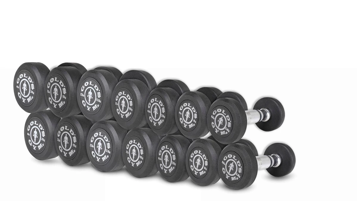SPECIAL: Gold's Gym Premium Rubber Dumbbell Set, 2.5kg To 20kgs (7 Pairs) Plus Deluxe 2-Tier Rack 2 SPECIAL: Gold's Gym Premium Rubber Dumbbell Set, 2.5kg To 20kgs (7 Pairs) Plus Deluxe 2-Tier Rack - Image 2
