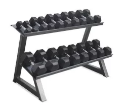 MORGAN RUBBER HEX DUMBBELL RACK - DELUXE