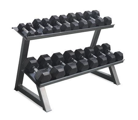 MORGAN RUBBER HEX DUMBBELL RACK - DELUXE 1 MORGAN RUBBER HEX DUMBBELL RACK - DELUXE