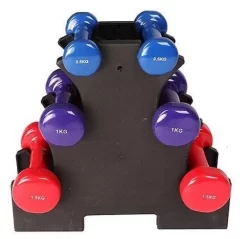 Mini D-B Rack For 3 Pairs Of Vinyl Or Neoprene Dumbbells