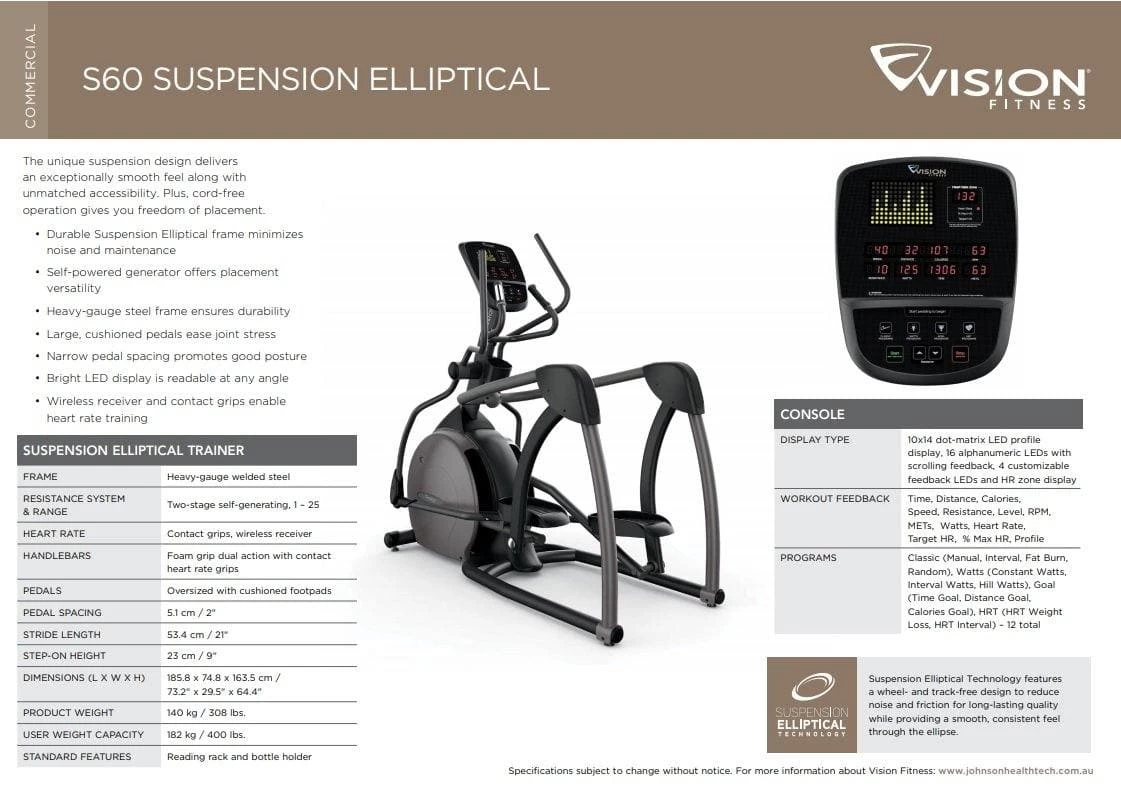 Vision S60 Suspension Elliptical Cross Trainer 2023 3 Vision S60 Suspension Elliptical Cross Trainer 2023 - Image 3