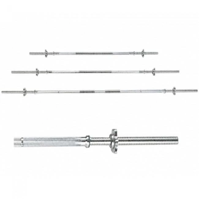 SALE: 5 Foot (1.52CM) Standard Barbell With Collars (28mm Diameter) - All Styles Available, Choose Style From: